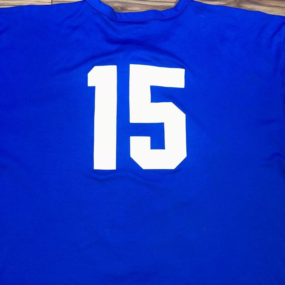 Chicago Cubs Alleson Athletic Henley Baseball Jersey Shirt Mens XL Blue #15 - Picture 5 of 8